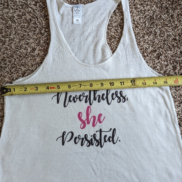 💙 Alternative Women's Meegs Racer Tank ~*~ Nevertheless She Persisted - Picture 9 of 15